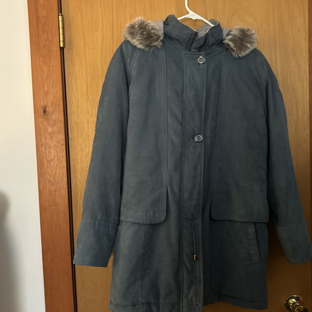 Forecaster Blue Winter Coat hooded with 2 pockets NWOT sz M